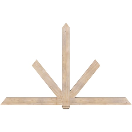 Ekena Millwork Kennewick Smooth Timber Gable Bracket, Douglas Fir, 96"W x 60"H x 3 1/2"D x 5 1/2"F, 15/12 Pitch GBW096X60X0406KEN00SDF